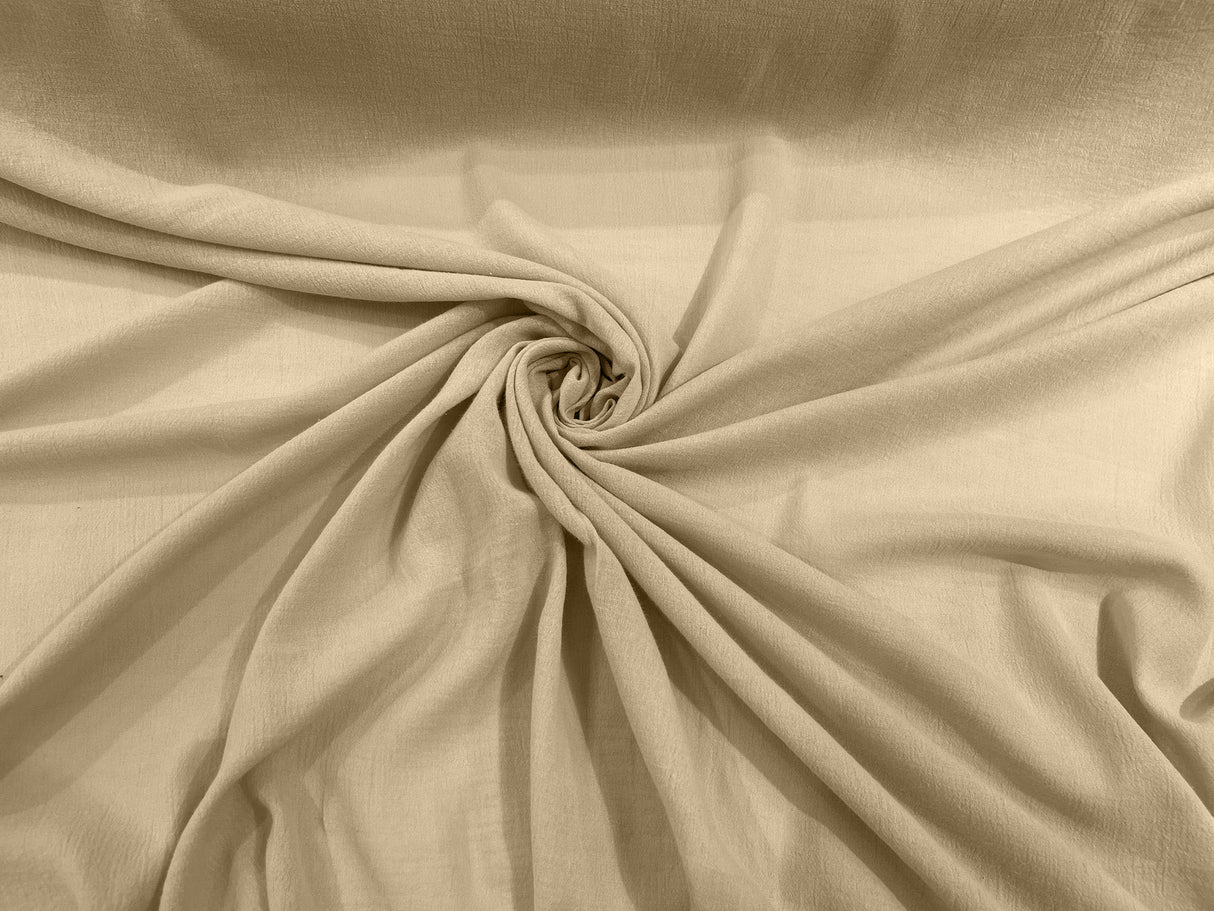 Cotton Gauze Cotton Fabric - Sheer Crinkle Texture, 54" Width (1 Yard)