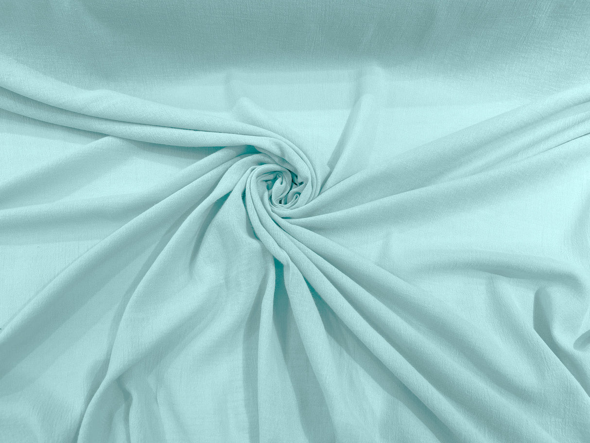 Cotton Gauze Cotton Fabric - Sheer Crinkle Texture, 54" Width (1 Yard)