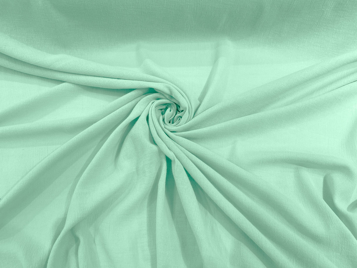 Cotton Gauze Cotton Fabric - Sheer Crinkle Texture, 54" Width (1 Yard)