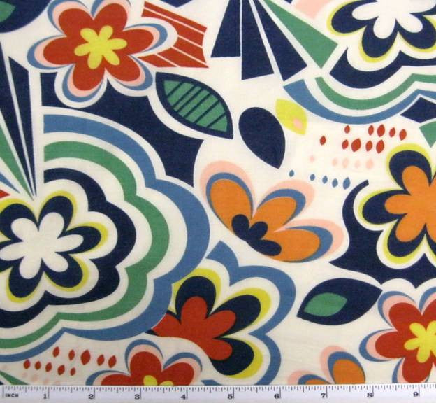 Cotton Voile Print 7M097 100 Percent Cotton Fabric - Multicolor Print, 56/58" Width (1 Yard)