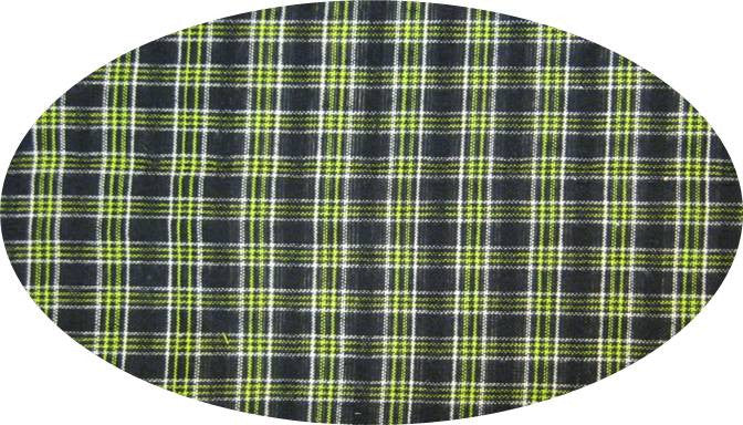 Cotton Yarn Dyed Brushed Or Flat Cotton Fabric - Black/Green Yarn Dyed Pattern, 40/42" Width
