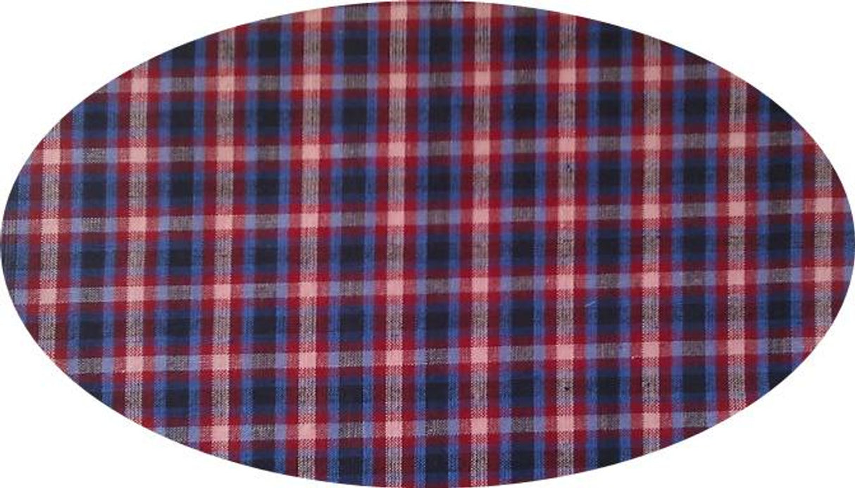 1 Yard Blue Red Black Cotton Plaid Fabric Yarn Dyed Brushed/Flat 40/42" Wide