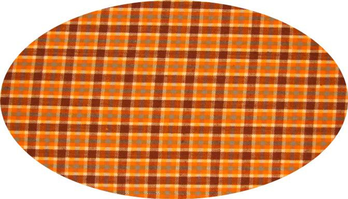 1 Yard Woven Cotton Fabric Orange/Brown Yarn Dyed Apparel Use 40/42" Wide