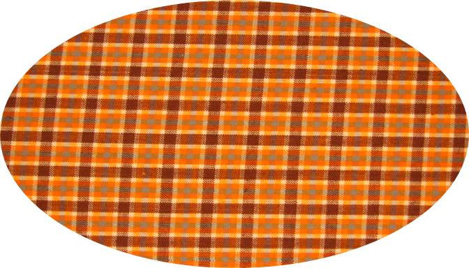 Cotton Yarn Dyed Brushed Or Flat Cotton Fabric - Orange/Brown, 40/42" Width