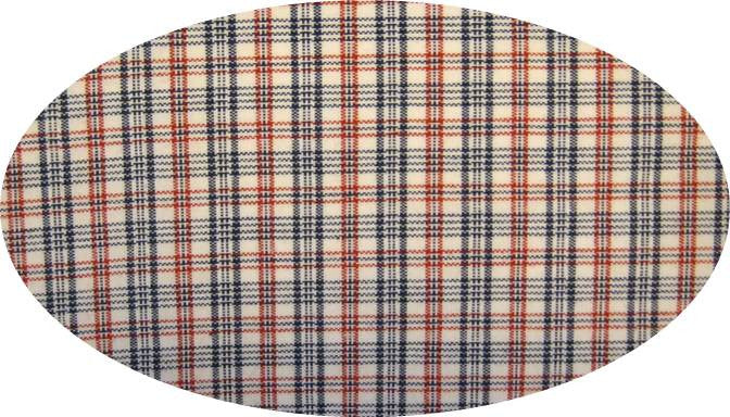 Cotton Yarn Dyed Fabric - Brushed Or Flat, Red/White/Navy, 40/42" Width