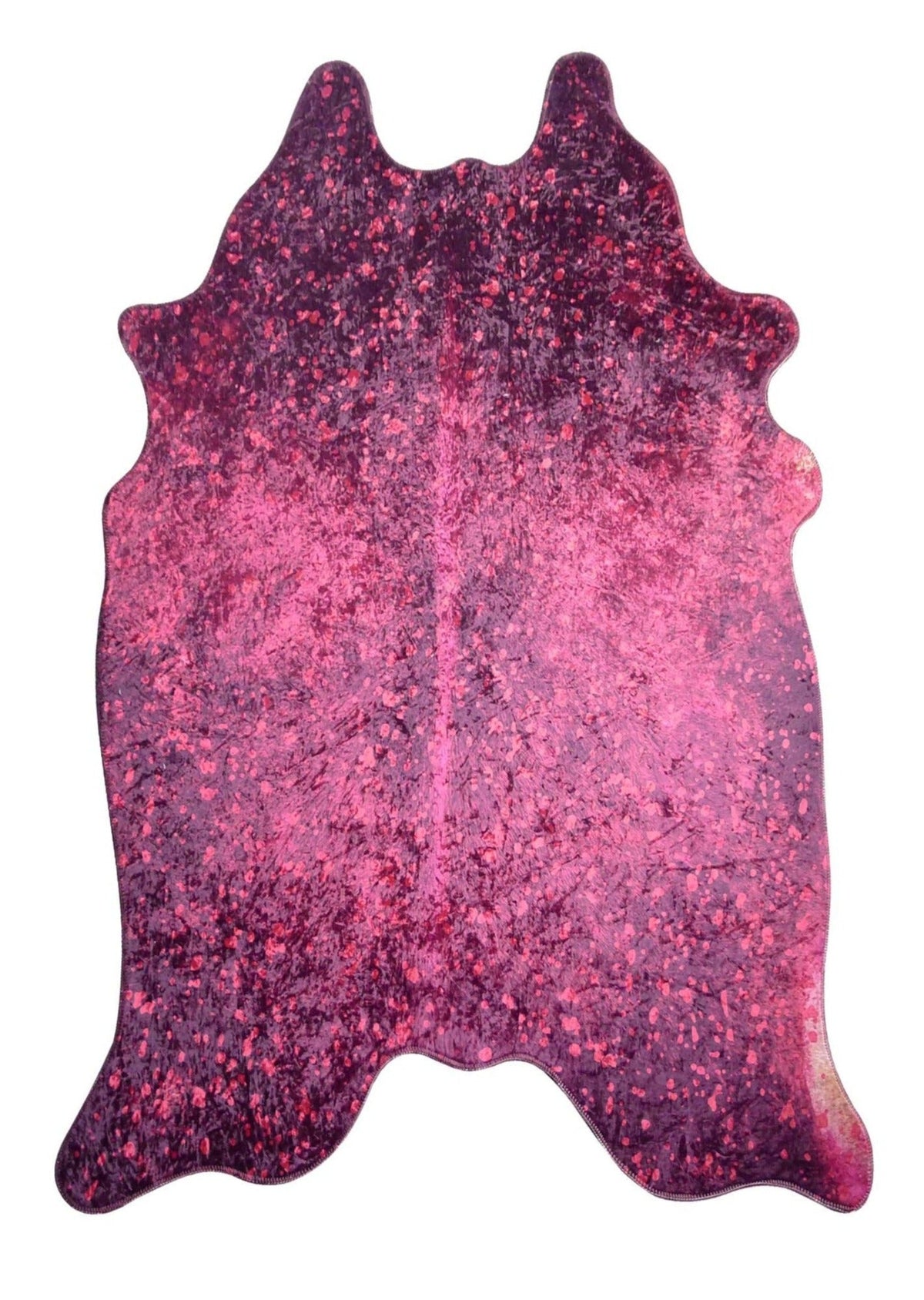 Vegan Metallic Shiny Glow Faux Hide Area Rug/Carpet