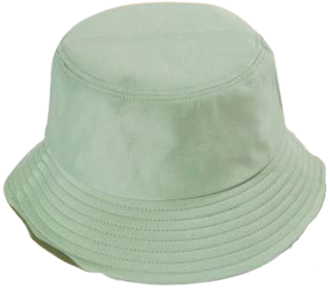 Bucket Hats Cotton Fabric - Creamy Green, 56-58CM Head Size (1 Unit)