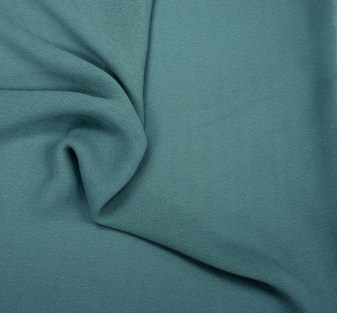 Crepe Caterina Teal 100 Percent Polyester Fabric - Teal, Solid, 58/60" Width (1 Yard)