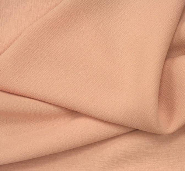 1 Yard Lightweight Blush Crepe Ellisa Polyester Fabric 58/60 Inches Wide for Dresses