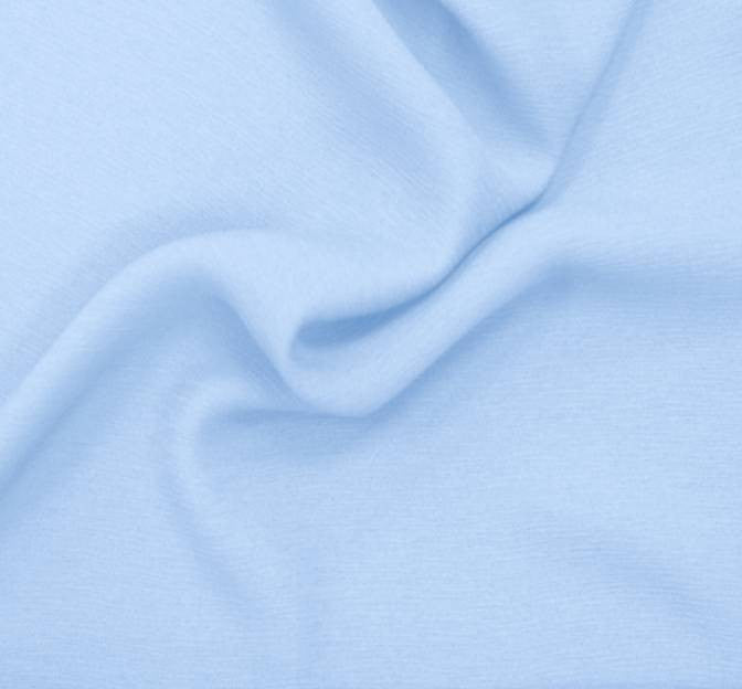 Crepe Ellisa 100 Percent Polyester Fabric - Pale Blue, 58/60" Width (1 Yard)
