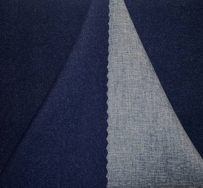 Crepe Two Side 100 Percent Polyester Fabric - Navy Blue, Reversible, 58/60" Width (1 Yard)