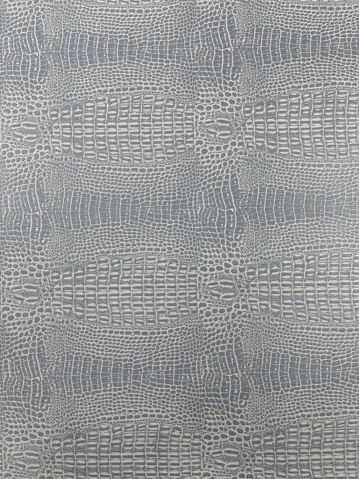 Crocodile Marine Vinyl Faux Leather Fabric - Two Tone Skin Texture, 54" Width (1 Yard)