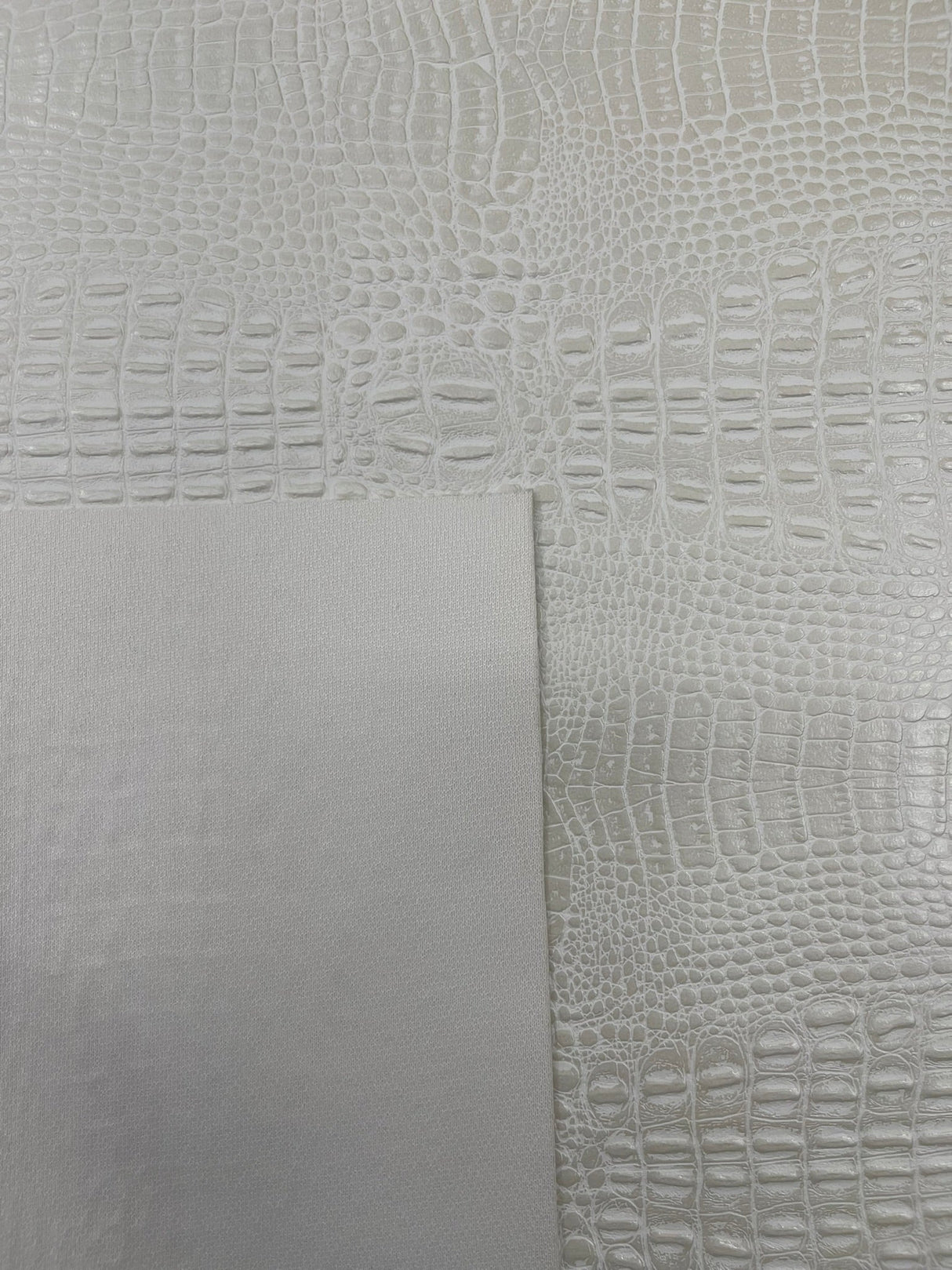 Crocodile Marine Vinyl Faux Leather Fabric - Two Tone Skin Texture, 54" Width (1 Yard)