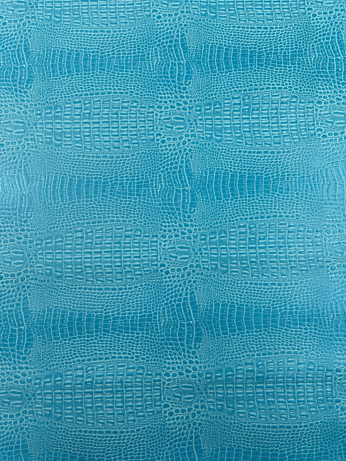 Crocodile Marine Vinyl Faux Leather Fabric - Two Tone Skin Texture, 54" Width (1 Yard)