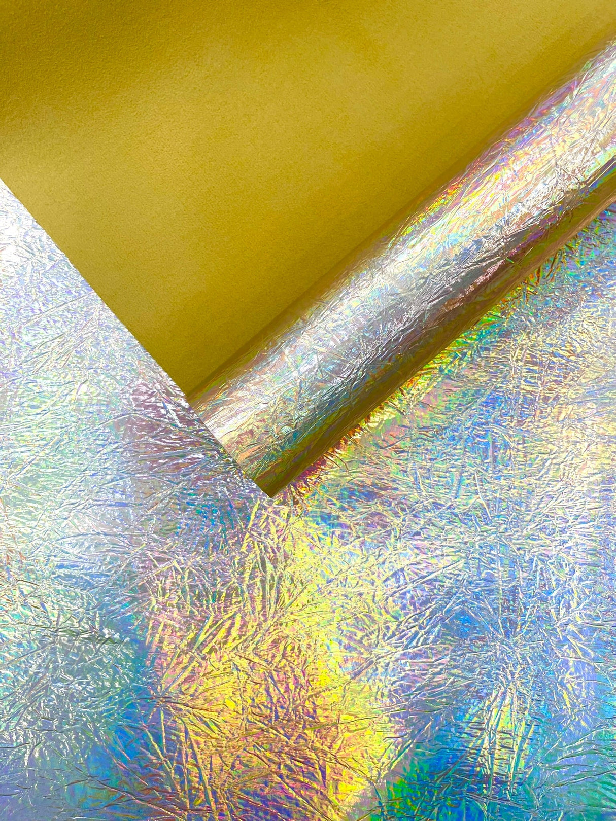Crush Chrome Mirror Shiny Vinyl Fabric - Metallic Mirror Finish, 54" Width (1 Yard)