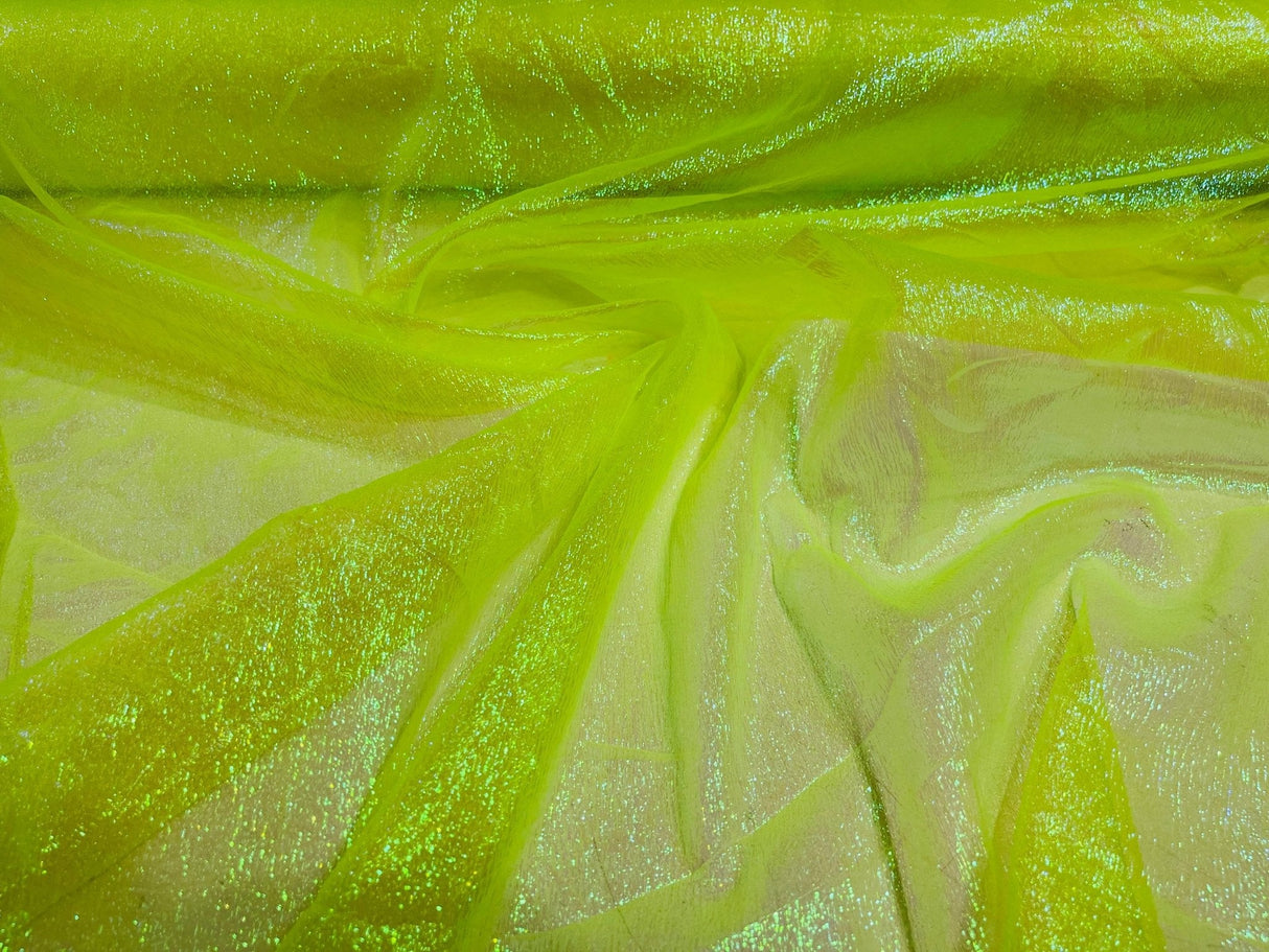 Crush Iridescent Organza Nylon Acrylic Fabric - Iridescent, 44/45" Width (1 Yard)