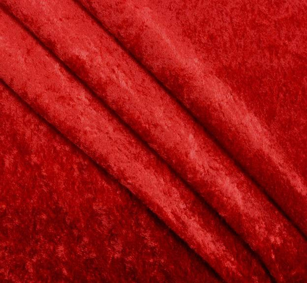 1 Yard Burgundy Crushed Panne Velour Fabric 58/60" Wide Soft Stretch Velvet 100% Polyester