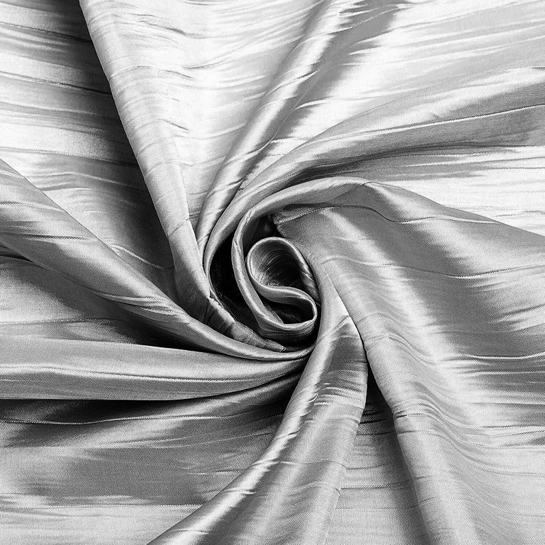 Crushed Taffeta Stretch Taffeta Fabric - Solid, 58" Width (1 Yard)