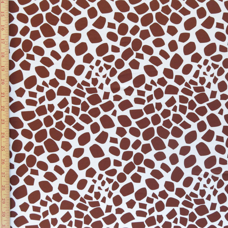 Swim Knit Poly Spandex Giraffe Print 22" Remnant