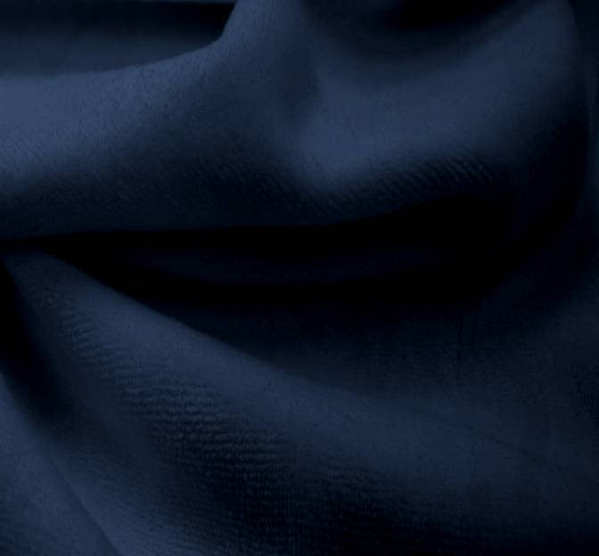 CVC Velour Cotton Polyester Fabric - Solid Navy, 58/60" Width