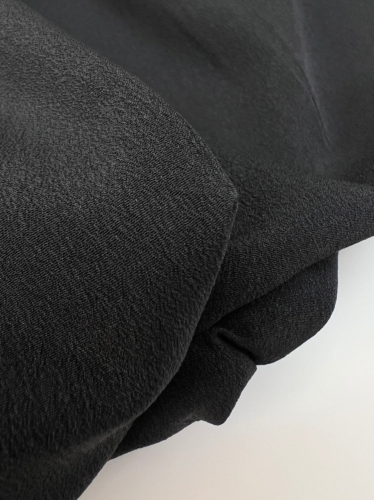 Black Crepe Blend Fabric