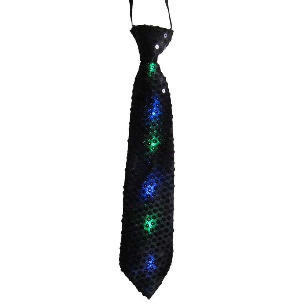 Red Tie with Flashing Lights