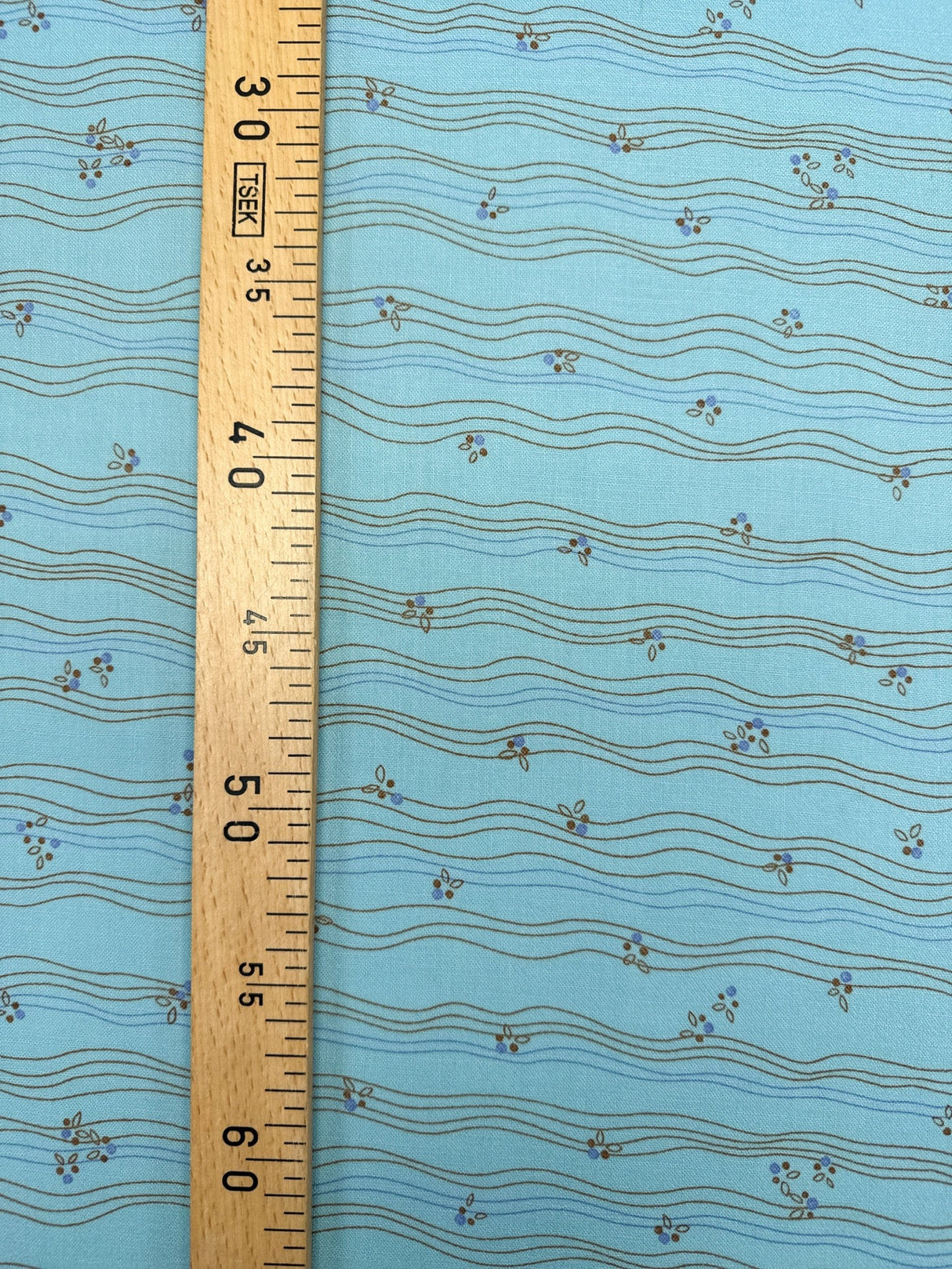 Printed Blue Wool Fabric