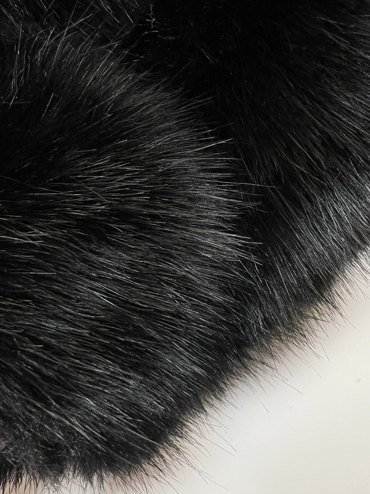 Black Acrylic Faux Fur