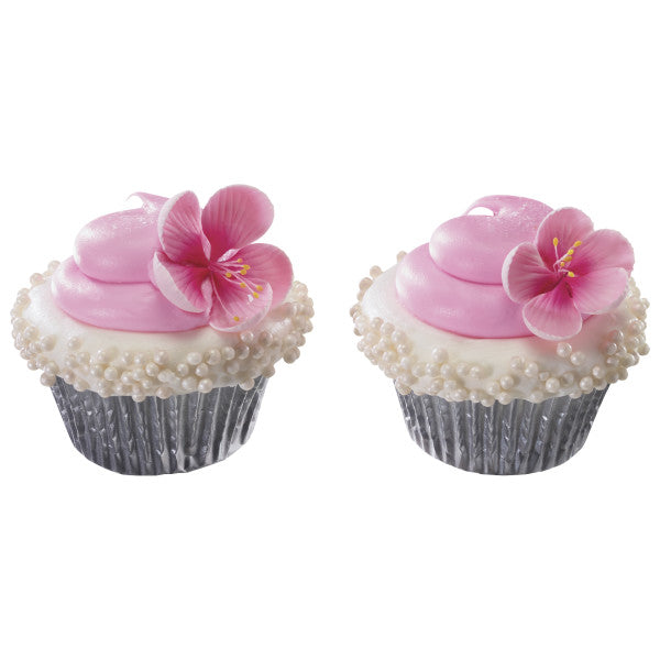 Cherry Blossoms 4 per order - Gum Paste Flowers cake topper