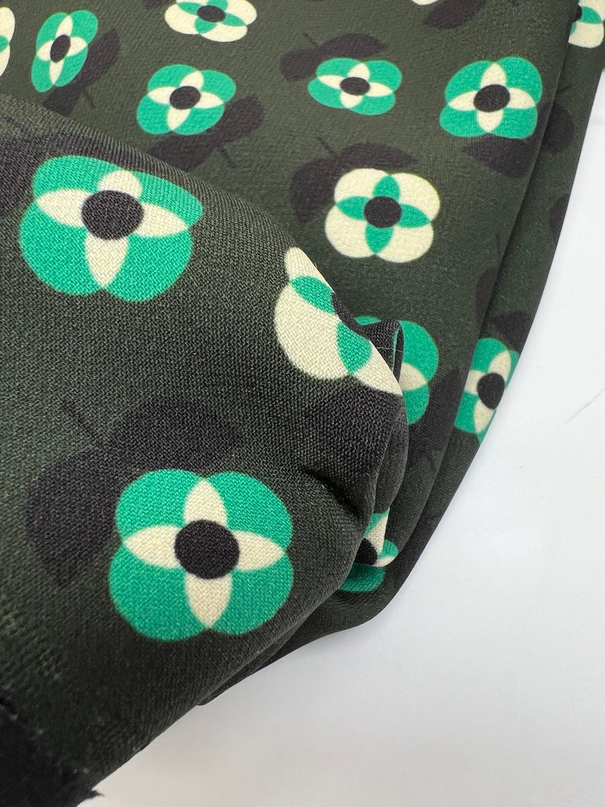Polyamide Elastane Crepe Printed Green
