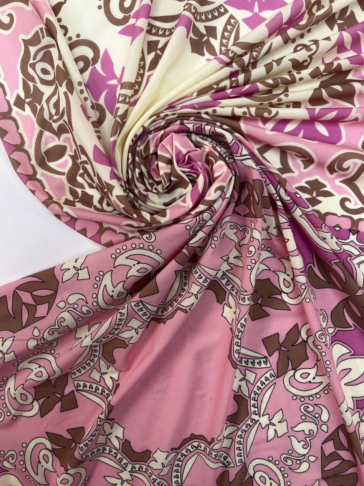 Polyamide Elastane Knitted Fabric Printed Geometric