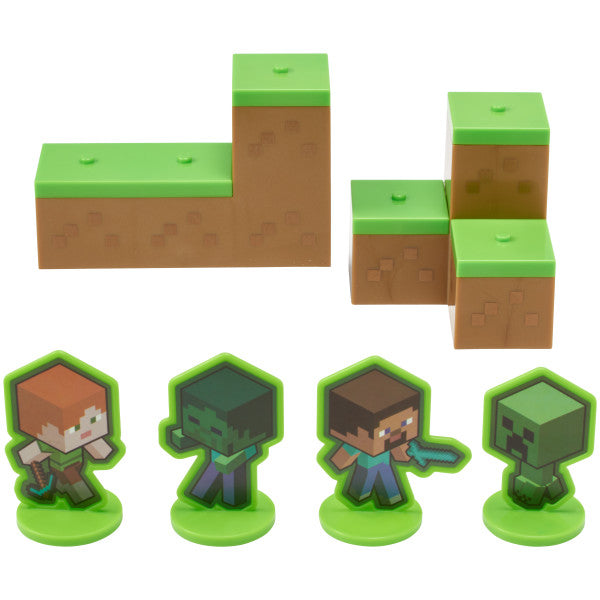 Minecraft Mobs Beware! Cake Decorating Kit Topper Set
