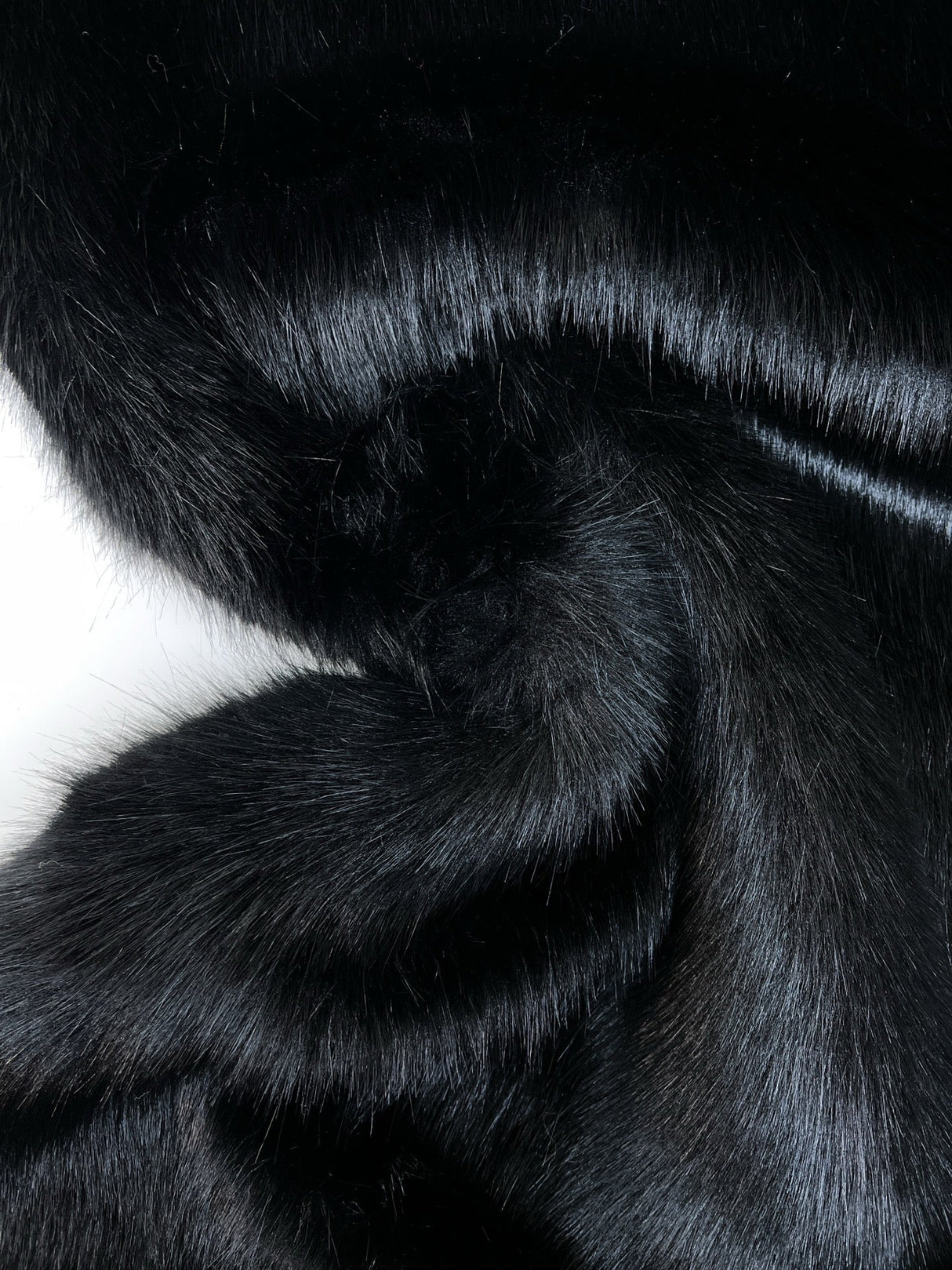 Black Acrylic Faux Fur
