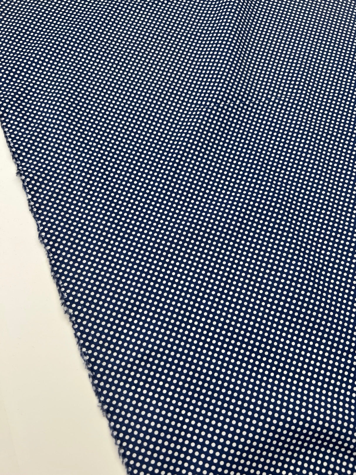 Cotton Poplin Blue Polka Dot