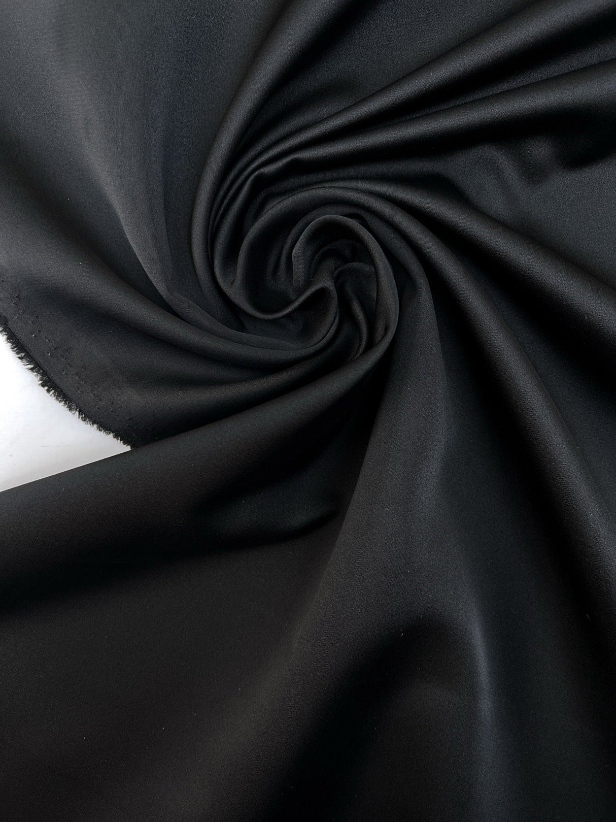 Black Polyester Satin Suit Fabric