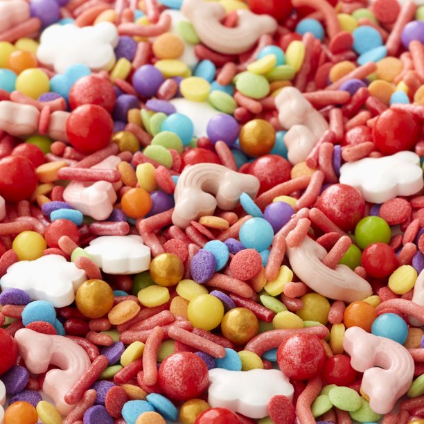 Wilton Bright and Colorful Rainbow Sprinkles Mix, 10.5 oz. Tub