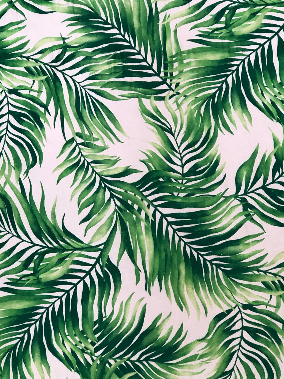Big Leaves Design Polyester Spandex Fabric - Big Leaves Print, 58"-60" Width