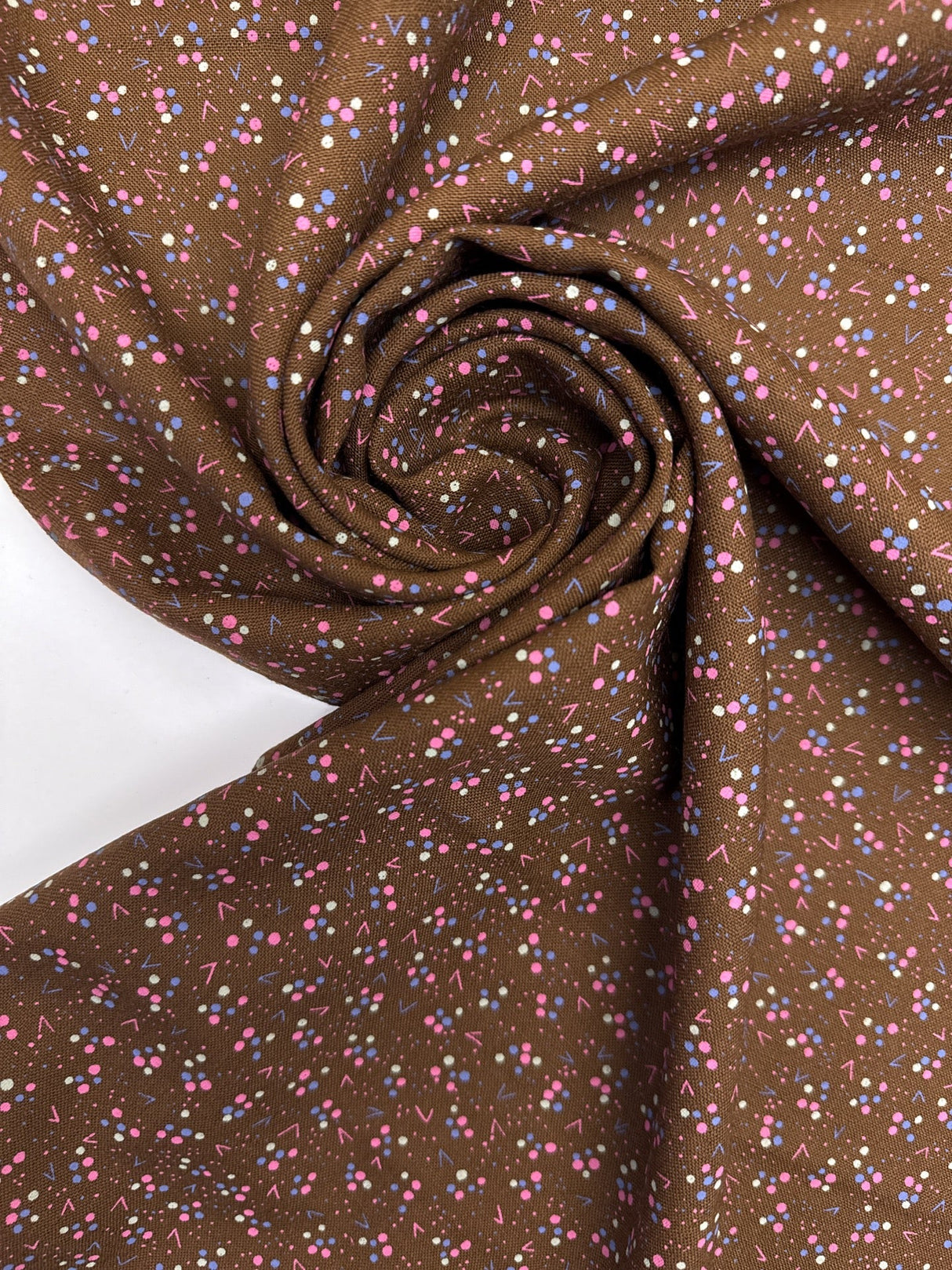 Virgin Wool Printed Geometric Fabric