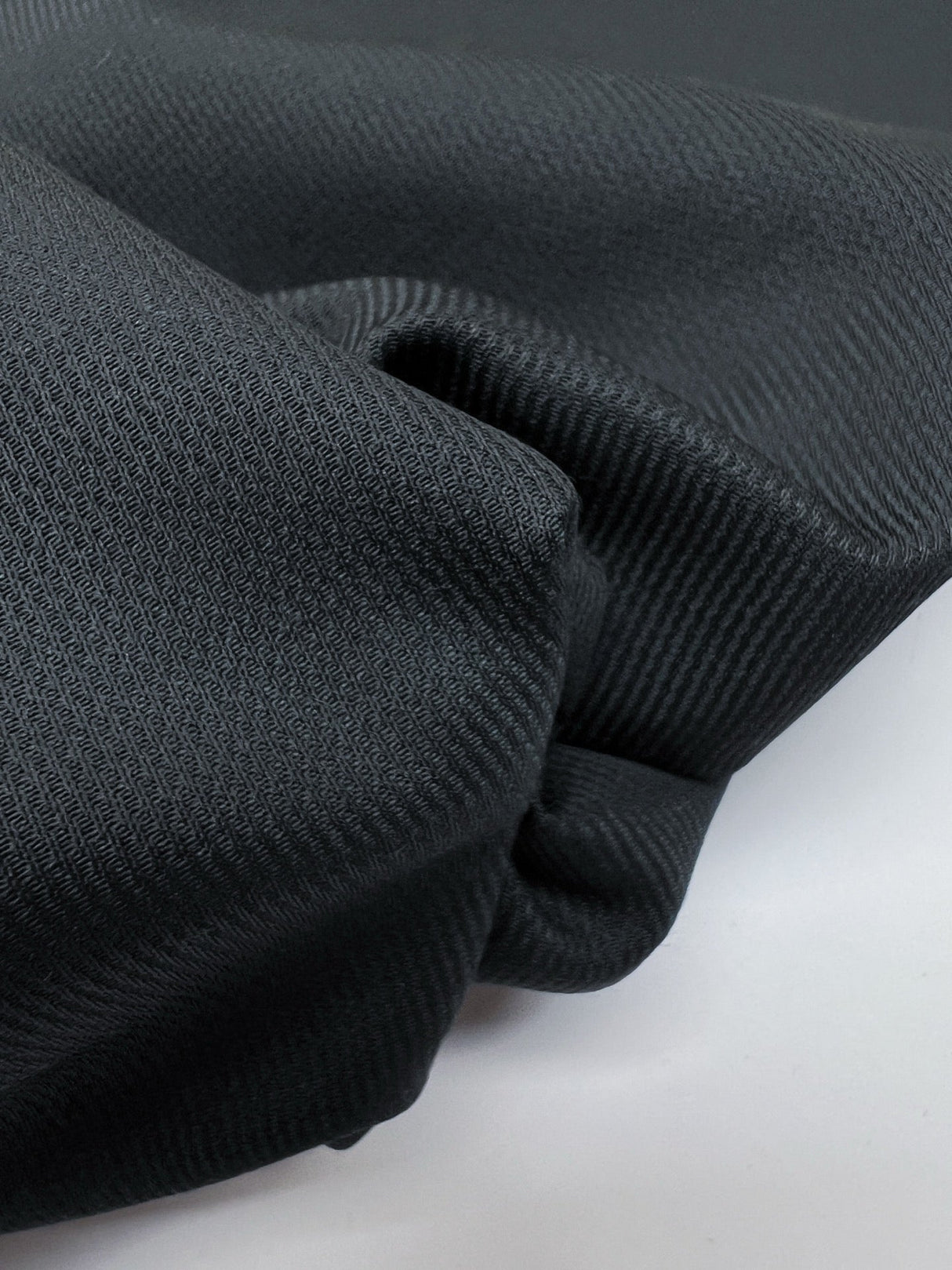 Wool Jacquard Suiting Blue Black Striped
