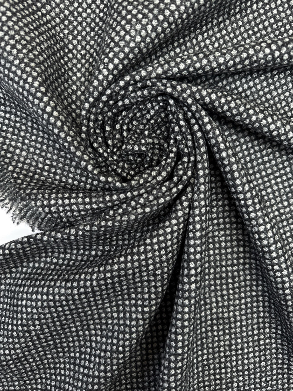 Wool Shades White Black Fabric