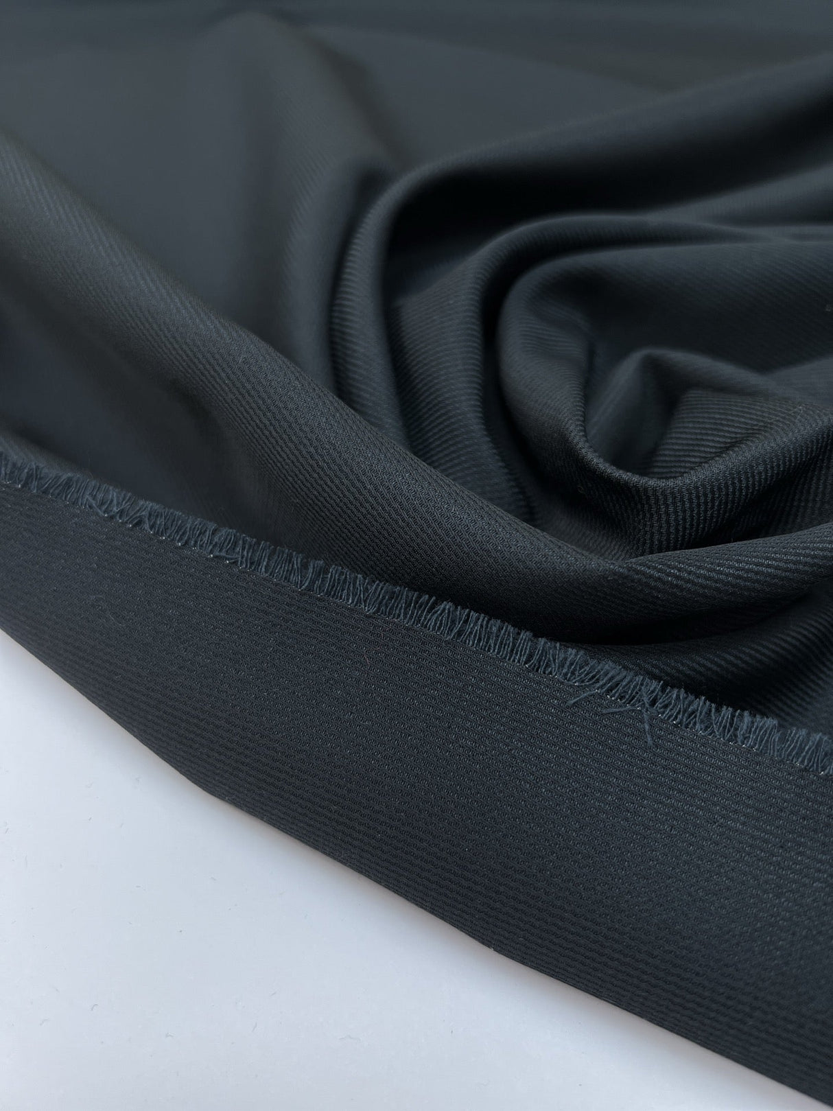Wool Jacquard Suiting Blue Black Striped