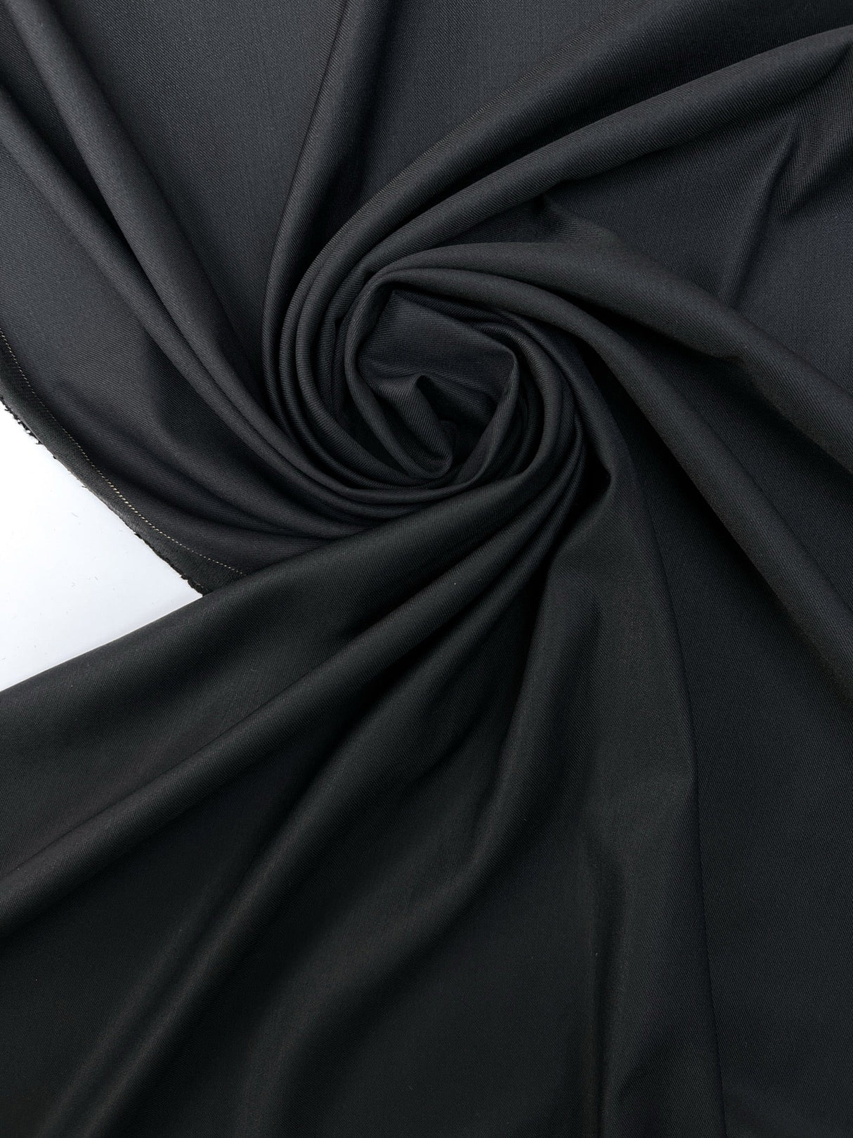Italian Wool Fabric Black Blue