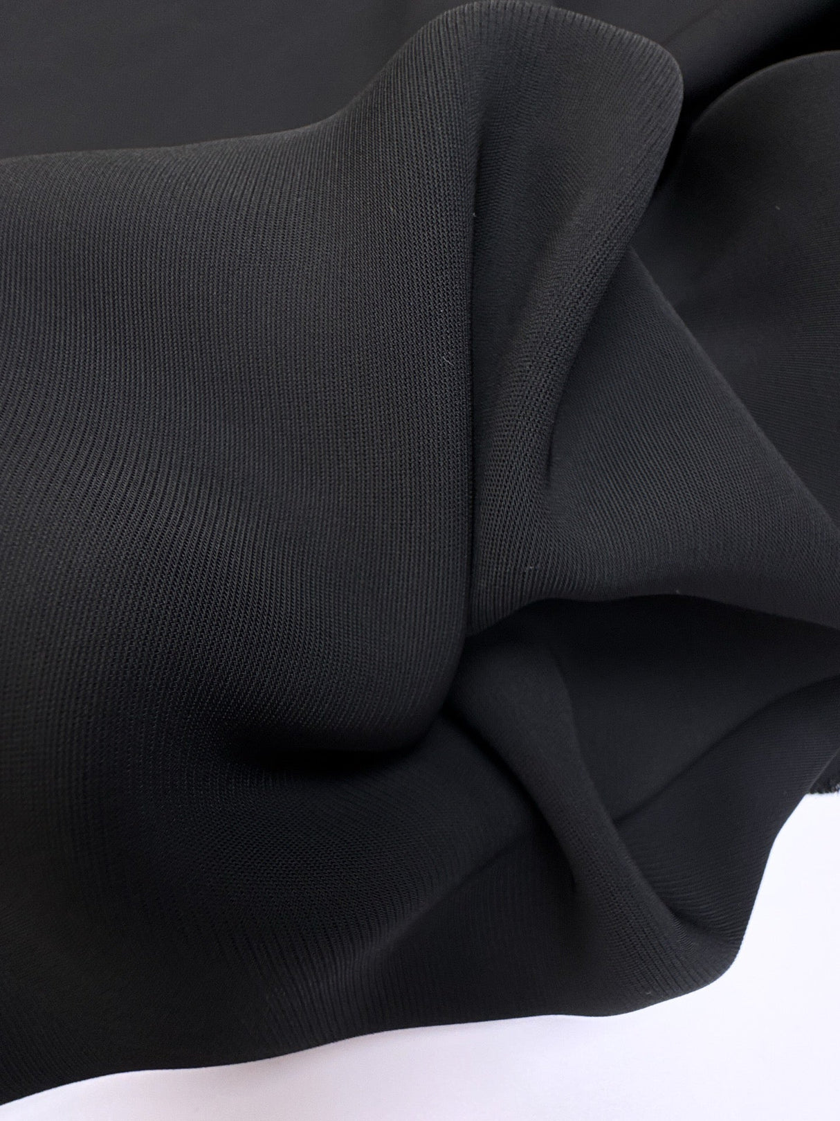 Black Polyester Double Crepe