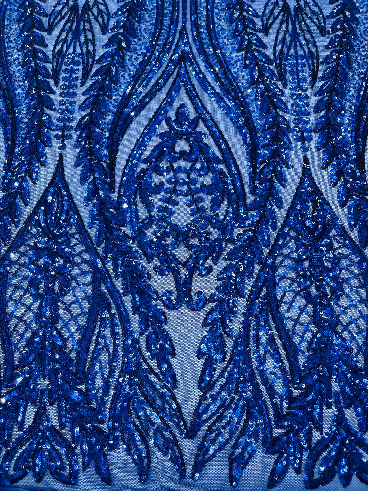 Damask Sequin Fabric - Damask Sequin Mesh, 54" Width (1 Yard)