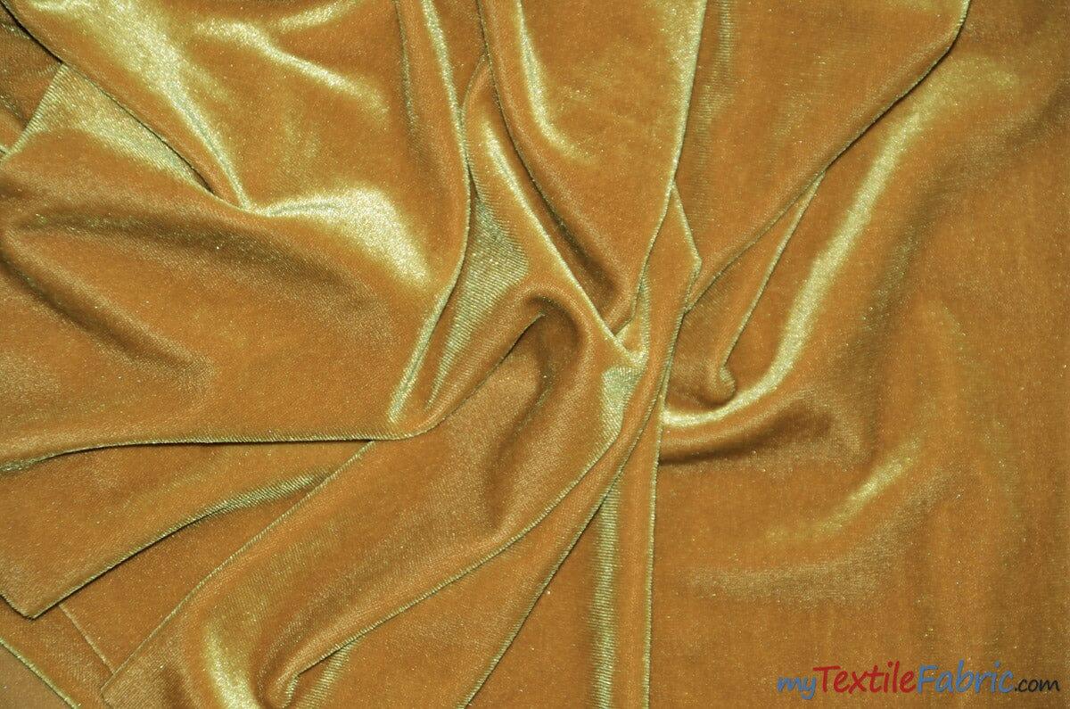 Stretch Velvet Spandex Fabric - Solid, 58" Width (1 Yard)