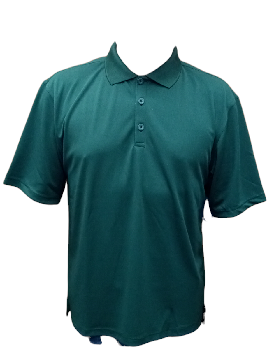Vision Polo Coolon Polyester Fabric - Dark Green, Regular Fit (1 Piece)