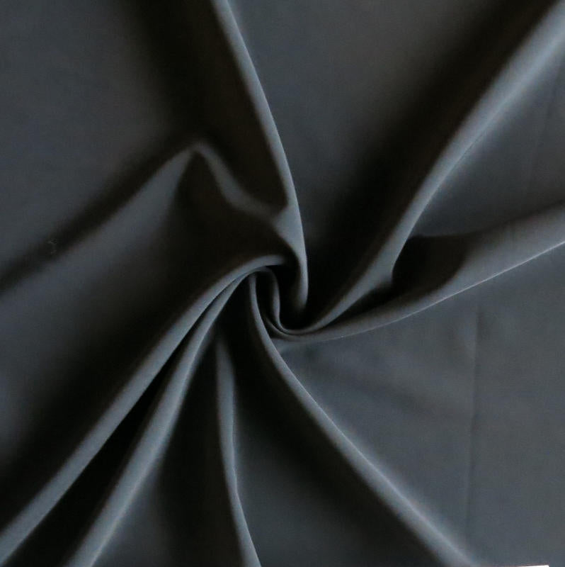 Stretch Woven Fabric Dark Charcoal Grey