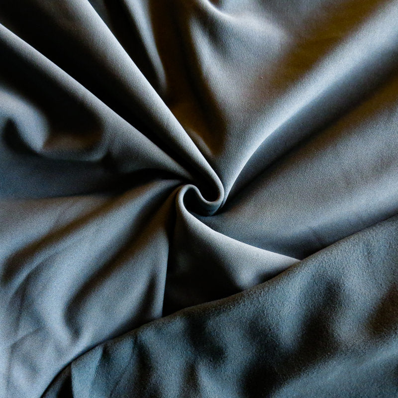 Polartec Powerstretch Fleece Knit Fabric Dark Grey
