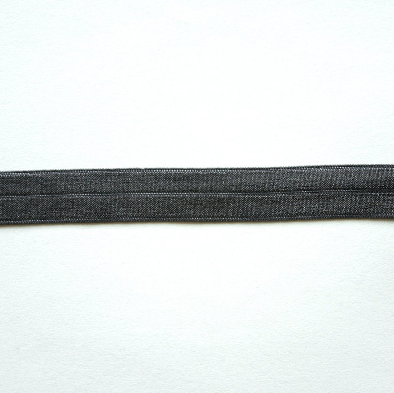 Fold Over Elastic Trim Dark Slate Grey 5/8"