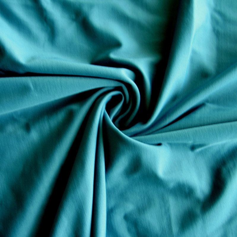 Nylon Lycra Swim Knit Dark Teal Blue